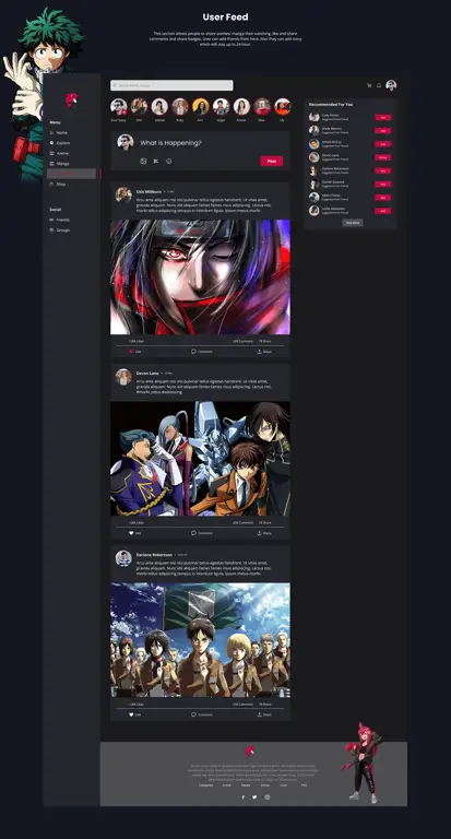 Contoh antarmuka situs streaming anime yang mudah digunakan Perbandingan antarmuka situs streaming anime