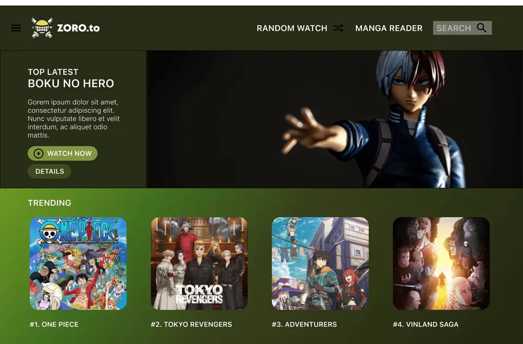 Antarmuka yang Mudah Digunakan Antarmuka situs streaming anime
