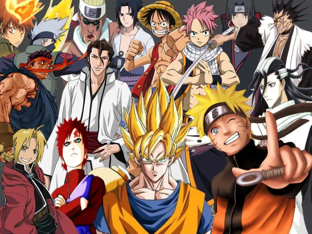 Menonton Anime Bersama Teman Ilustrasi berbagai karakter anime menonton anime bersama
