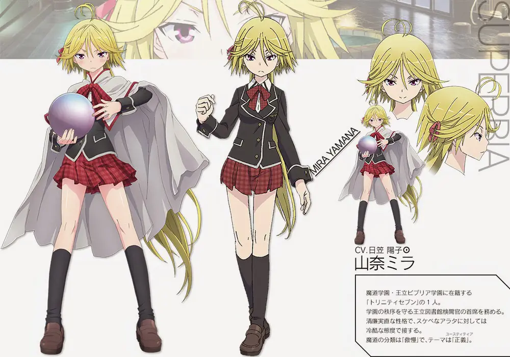 Ilustrasi para karakter utama Trinity Seven Ilustrasi para karakter Trinity Seven